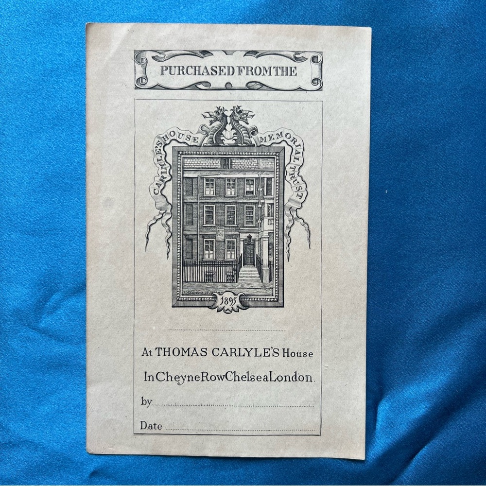 Thomas Carlyle House Vintage Bookplate Illustration - Cream & Black